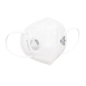 Karam ISI Marked FFP2 S Disposable Face Mask With Ear Loops and Exhalation Valve (Pack Of 40 Pcs), RF02+
