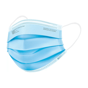 Karam ISI Marked Disposable, Surgical 3-Ply, Blue Face Mask With Ear Loops (Pack Of 100 Pcs), RFM50