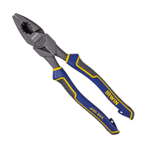 Irwin 9.25 inch / 235 mm High Leverage Lineman's Plier With Vise Grip & Fish Tape Puller, 1902415