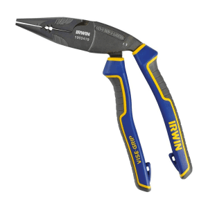 Irwin 8 inch / 200 mm Ergomulti Long Nose Plier With Wire Stripper & Wire Crimper, 1902419