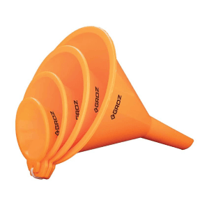 Groz 4 Pcs Plastic Funnel Set, FNL/4/ST