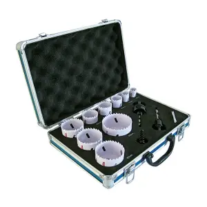 Makita 11 Pcs Plumber Bi-Metal Holesaw Set, D-47282