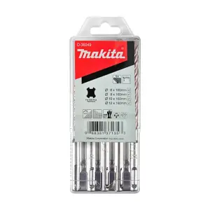 Makita 5 Pcs TCT Drill Bit for SDS-Plus Hammers, D-36049