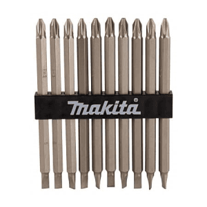 Makita PH2 - SL5 / 110 mm Double Ended Screw Bit Set (Pack of 10 Pcs), D-65551