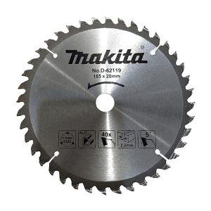 Makita 7 inch / 185 mm TCT Saw Blade For Aluminum (40 Teeth), D-62119