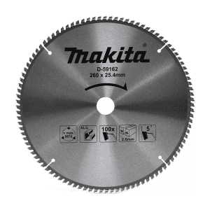 Makita 10 inch / 260 mm TCT Saw Blade For Aluminum (100 Teeth), D-59162