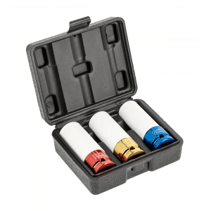 Hogert 3 Pcs 1/2 Inch Impact Socket Set For Aluminum Rims, HT4R107