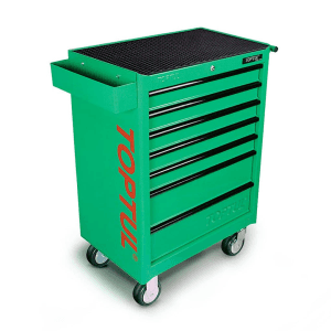 Toptul 687 x 459 x 857 mm 7 Drawer General Series Mobile Tool Trolley (Green), TCAA0701