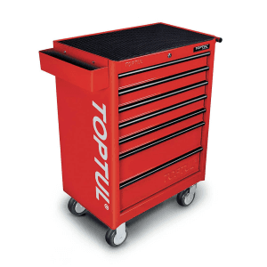 Toptul 687 x 459 x 857 mm 7 Drawer General Series Mobile Tool Trolley (Red), TCAA0702