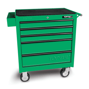 Toptul 687 x 459 x 702 mm 5 Drawer General Series Mobile Tool Trolley (Green), TCAA0501