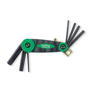 Toptul 7 Pcs (2.5 mm - 10 mm) Folding Hex Allen Key Sets, AGFB0703