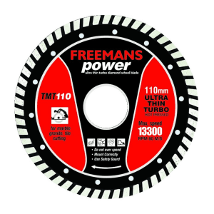 Freemans 4 inch / 110 mm Thin Turbo Diamond Wheel Blade, TMT110
