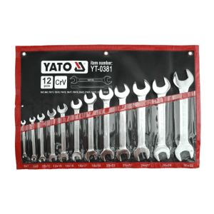 Yato 12 Pcs Double Open End Spanner Sets, YT-0381