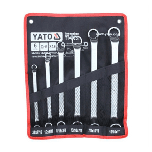 Yato 6 Pcs, Bi-Hexagonal Ring Spanner Set, YT-48651