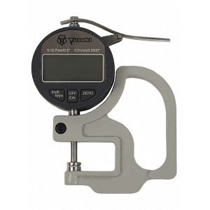 Yuzuki 0.01 x 12.7 mm Digital Thickness Gauge with 300 mm Deep Throat, DTG1201300