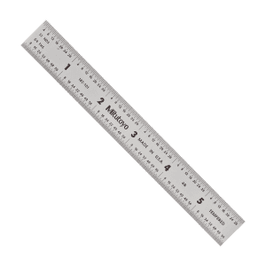 Mitutoyo 0 - 6 inch Wide Rigid Steel Ruler (4R), 182-101