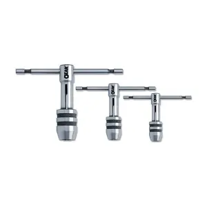 Ozar 3 Pcs T-Handle Tap Wrench With Solid Jaw, ATW-7070
