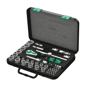 Wera 43 Pcs 8100 SB 2 Zyklop Speed Ratchet Set 3/8" Drive Metric, 05003594001