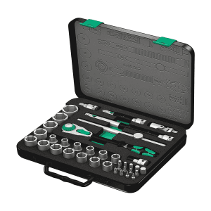 Wera 37 Pcs 8100 SC 2 Zyklop Speed Ratchet Set 1/2" Drive Metric, 05003645001