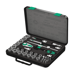 Wera 38 Pcs 8100 SC 4 Zyklop Speed Ratchet Set 1/2" Drive Imperial, 05003647001