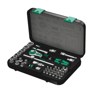 Wera 41 Pcs 8100 SA 4 Zyklop Speed Ratchet Set 1/4" Drive Imperial, 05003535001