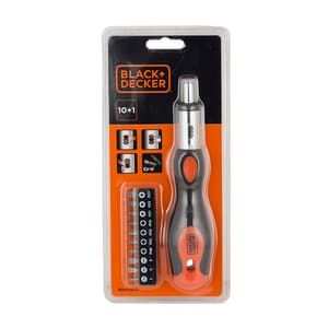 Black+Decker 11 Pcs Multi Ratcheting Screwdriver Bit Set, BDHT68127