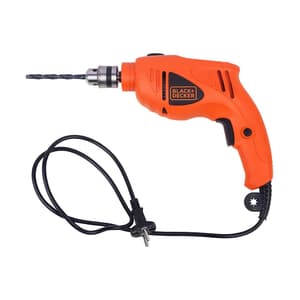 Black+Decker 550W 10mm Hammer Drill Kit with 50 Accessories Kitbox For Home & Professional Use, HD400K50-IN