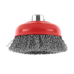 Bosch 100 mm Dia. Heavy Metal Wire Cup Brush with Crimped Wire, 1 608 614 011