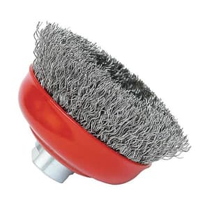 Bosch 100 mm Dia. Heavy Metal Wire Cup Brush with Crimped Wire, 1 608 614 011
