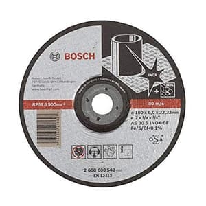 Bosch 180 x 6 x 22.23 mm Grinding Discs Expert for Inox (Pack of 10 Pcs), 2 608 600 540