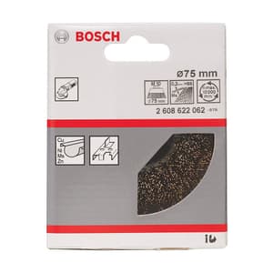 Bosch 70 mm Dia. Brass-Coated Wire Cup Brush, 1 608 614 020