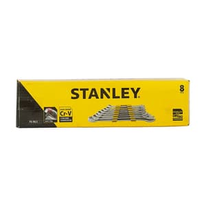 Stanley 8 Pcs, Chrome Vanadium Steel Combination Spanner Set with Maxi-Drive system, 70-963E