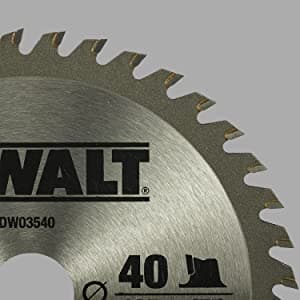 Dewalt 5 inch / 125 mm TCT Circular Saw Blade For Cutting MDF Plywood & Laminated Wood (40 Teeth), DW03540-IN