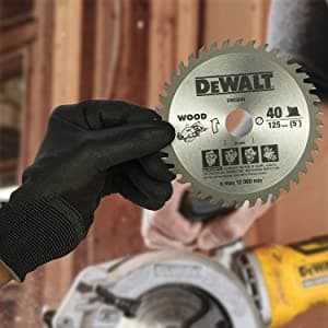 Dewalt 5 inch / 125 mm TCT Circular Saw Blade For Cutting MDF Plywood & Laminated Wood (40 Teeth), DW03540-IN