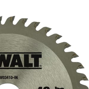 Dewalt 4 inch / 110 mm TCT Circular Saw Blade For Cutting MDF Plywood & Laminated Wood (40 Teeth), DW03410-IN
