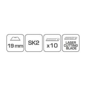 Hogert 19 mm trapezoidal blades (Pack of 10 Pcs), HT4C673