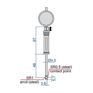Insize 6 - 10 mm Precision Bore Gauge for Small Hole without Dial Indicator, 2284-10