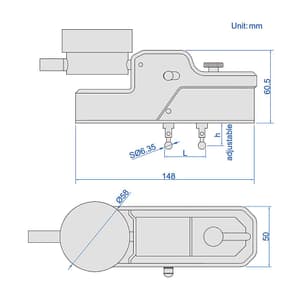 Insize 24 - 50 mm / 0.95 - 2 inch Digital Internal Measuring Gauge, 2932-45