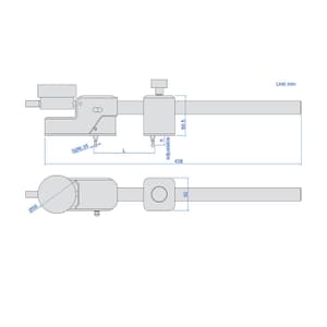 Insize 48 - 330 mm / 1.89 - 13 inch Digital Internal Measuring Gauge (Large Range), 2933-331
