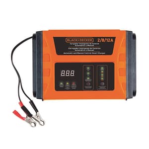 Black+Decker 2/8/12 Amp 3 Speed Automatic Battery Charger & Manual Control, BC12-B2