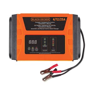 Black+Decker 4/12/25 Amp 3 Speed Automatic Battery Charger & Manual Control, BC25-B2