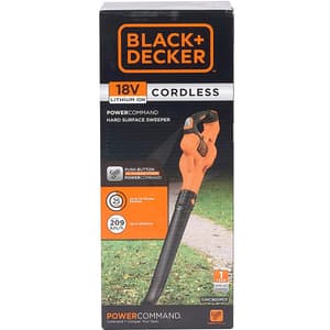 Black+Decker 18V Lithium-ion Cordless Power Boost Leaf Blower With 1x2.0 Ah Battery & Charger, GWC1820PCF-B1