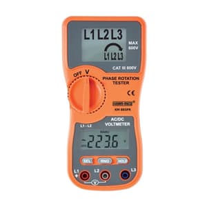 Kusam-Meco 75V - 600V AC Phase Rotation Tester With Voltmeter, KM 885PR