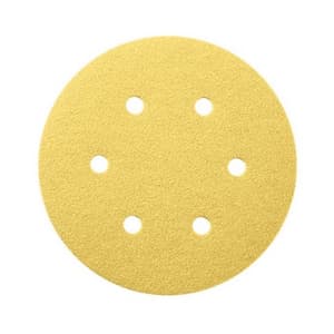 Bosch 150 mm / 80 Grit Velcro Sheets (6 Holes), 2 608 601 639
