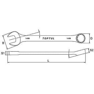 Toptul 1-11/16 Inch 15° Offset Standard Combination Wrench (Mirror Polished), ACAB5454