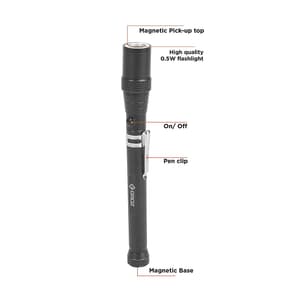 Groz 0.5W Telescopic Magnetic Pick Up Light (Extendable Torch), LED/131