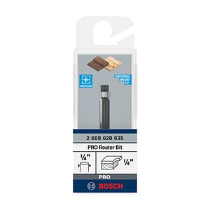 Bosch 1/4 Inch Pro Router Bit (Bottom Bearing Flush Trim Bit), 2 608 629 635