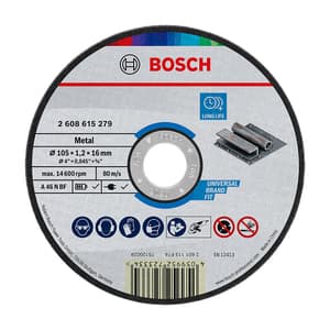 Bosch 105 x 1.2 x 16 mm Standard Cutting Discs For Metal (Pack of 25 Pcs),  2 608 615 279