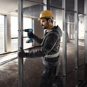 Bosch 18V Lithium-ion Professional Cordless Drill Driver With 2 Batteries & Charger (Brushless), GSR 185-LI