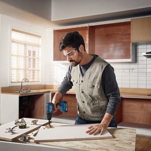 Bosch 18V Lithium-ion Professional Cordless Drill Driver With 2 Batteries & Charger (Brushless), GSR 185-LI